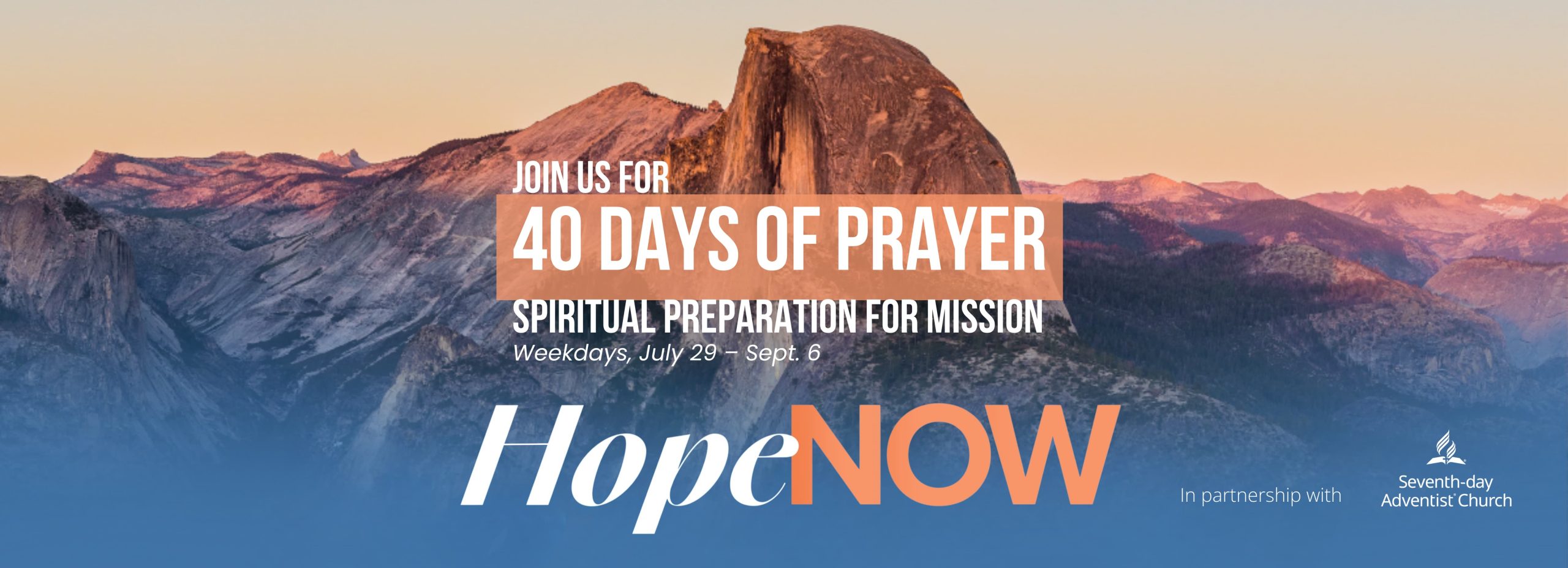 40 Days of Prayer Website Banner