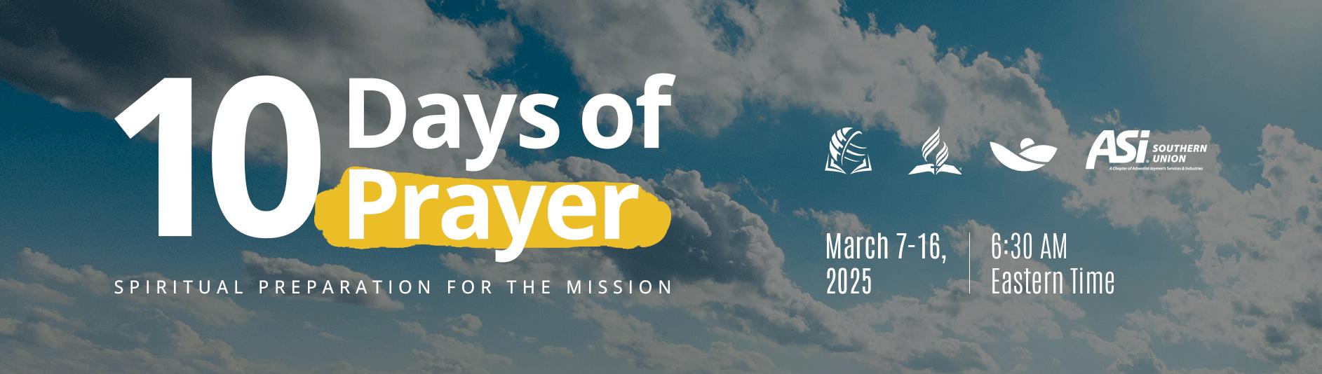 10 days of prayer banner